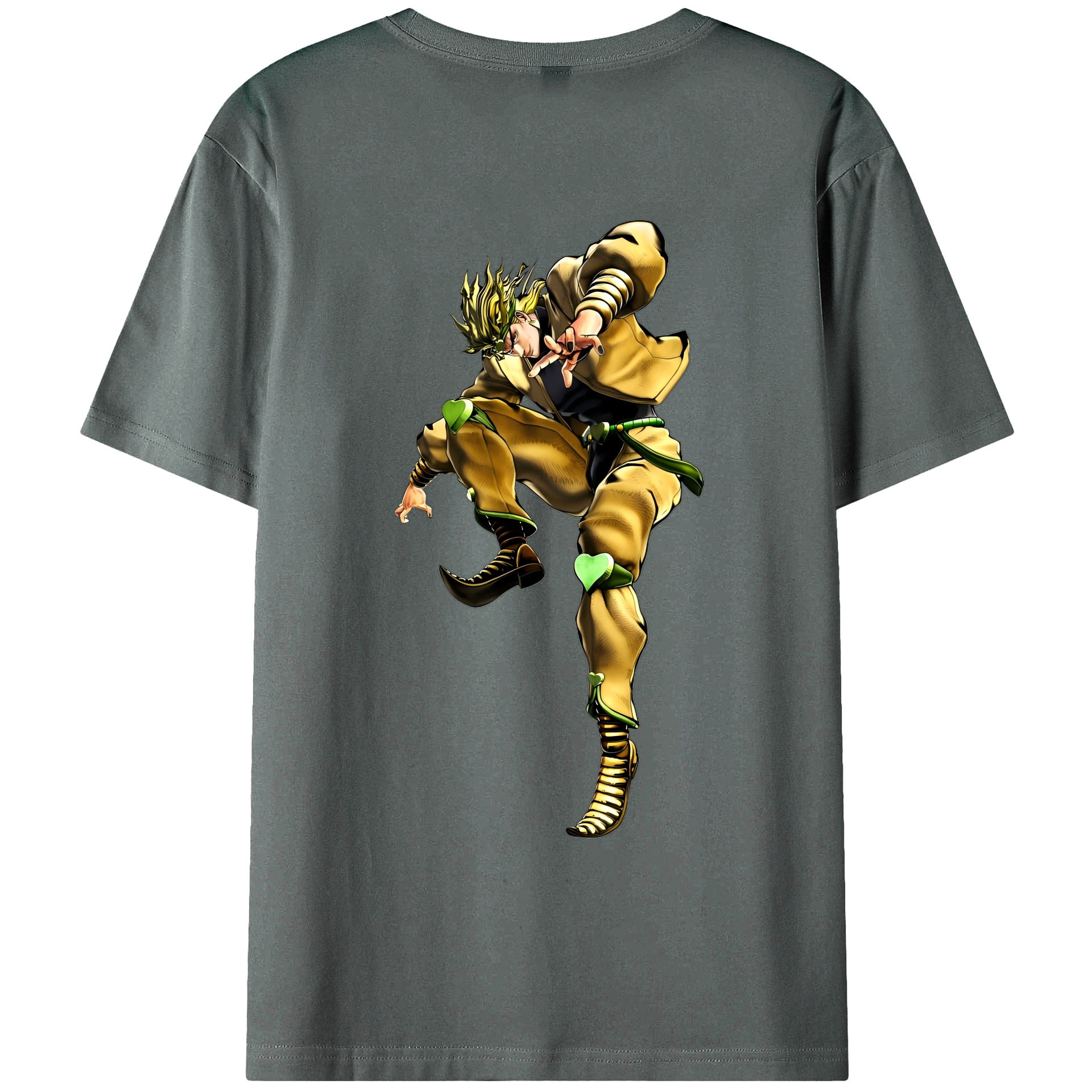 （画像用） ジョジョの奇妙な冒険 ディオ?ブランドー JoJo's Bizarre Adventure Dio Brando 綿100％ メンズ半袖Tシャツ（バックプリント） 通気性